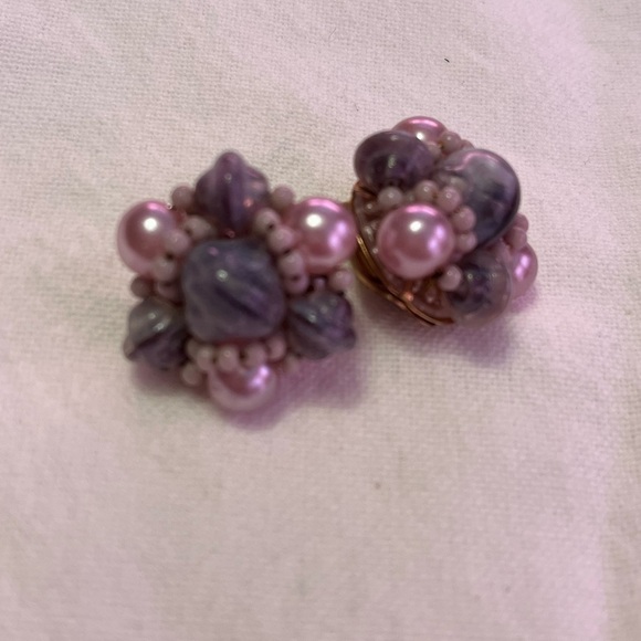 Vintage Clip-on Earring Lot - 4 pairs - Picture 4 of 9